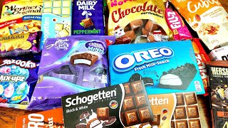 Newly arrived Snack Opening Bazooka mix upz milka mini Snack Cadbury mint chocolate schogetten candy [upl. by Lehacim617]