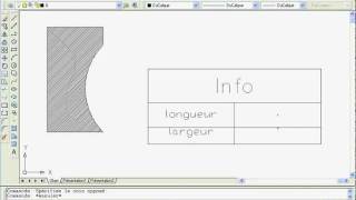 Apprendre AutoCAD français hachures tableau tuto cours [upl. by Ryon]