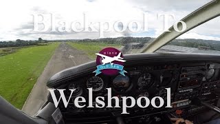 PA28 Blackpool  Welshpool VFR  ATC Audio [upl. by Suk]