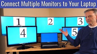 Add 5 or More External Monitors for Laptop Using Docking StationUSB Go Beyond Dual Monitor Setup [upl. by Anitnatsnoc]