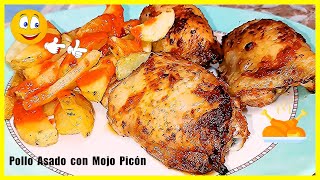 ✅ Pollo Asado y Patatas Fritas con Salsa de Mojo Picón en Freidora de Aire 🍗🤤👍 [upl. by Eldwen]