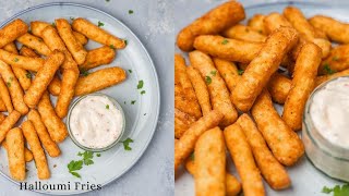 Crispy Halloumi Fries Halloumi Sticks [upl. by Nertie591]