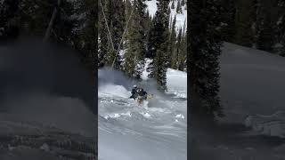 Snowmobile tumble [upl. by Eastlake]