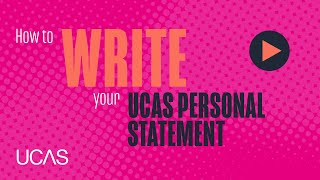 How to write your UCAS personal statement [upl. by Aglo]