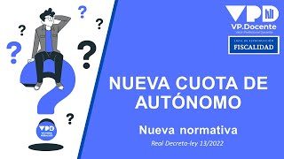 NUEVAS CUOTAS DE AUTÓNOMOS [upl. by Sosthina]