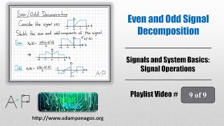 Even and Odd Components of a Signal [upl. by Akfir]