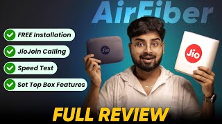 Jio AirFiber Full Review 🔥 FREE Installation Plans Calling App Speed Test Set Top Box Features [upl. by Anirba]