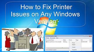 How to fix any printer not reponding or not working issues on windows  Spooler errors [upl. by Aicilyt]