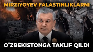 MIRZIYOYEV FALASTINLIKLARNI OʻZBEKISTONGA TAKLIF QILDI [upl. by Murtagh828]