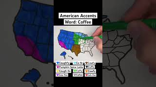 American Accents United States 🇺🇸 usa unitedstates map geography states accent coffee [upl. by Platto]