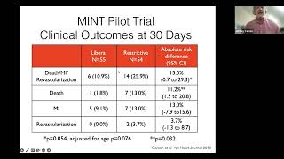 Team Science Across the NJ ACTS Consortium  MINT Myocardial Ischemia and Transfusion Trial [upl. by Placeeda560]