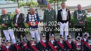 Schützenfest GVNeukichen 2024 Die Parade der Hubertusschützen des Reitercorps und der Artillerie [upl. by Nytsirhc966]