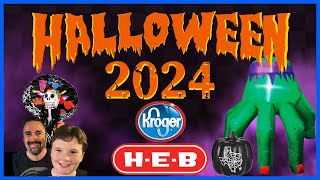 HEB amp Kroger Halloween 2024 Shopping Walkthrough Code Orange New Decor Shop With Me HEB Grocery [upl. by Aohk]