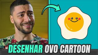 Como DESENHAR um OVO CARTOON  Tutorial Illustrator [upl. by Naelopan982]