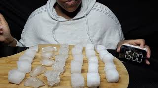 ICE CUBE CHALLENGE  30 ICE CUBES 15MINS  CREATED BY RA MRIDULA  iceeating asmr asmrice [upl. by Lahey631]