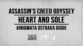 Assassins Creed Odyssey Heart and Sole Ainigmata Ostraka Location  Solution Malis [upl. by Ilak]