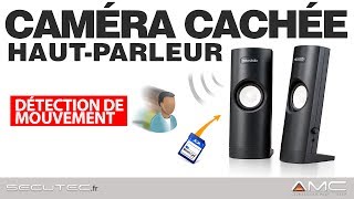 CAMERA CACHÉE DANS UNE PAIRES DE HAUT PARLEUR AVEC DÉTECTION DE MOUVEMENT SECUTECFR [upl. by Leavitt]