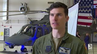 Malmstrom AFB celebrates the arrival of new Grey Wolf helicopter [upl. by Solraced299]