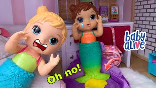 Baby Alive Mermaid has a accident at sleepover 😥 [upl. by Lemra996]