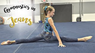 Trying Gymnastics In Jeans Kaia SGG [upl. by Lutim375]