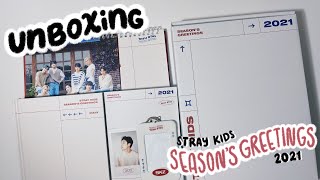 ✰ unboxing stray kids seasons greetings 2021  ✰ [upl. by Annauqal]