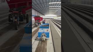 Precast concrete hollow core wall panel extruder machine precast extruder acotec concrete [upl. by Dasie]