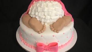 BABY SHOWER CAKE  FOR A GIRL   pastel de baby shower para niña [upl. by Peck756]