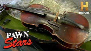 Pawn Stars Seller Wants MILLIONS for Old Violin Season 3 [upl. by Enaj]