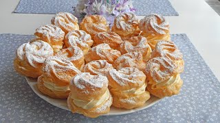 Vanilkové venčeky z odpaľovaného cesta Vanilla wreaths Viera Ližičárová  LiViera dessert [upl. by Aynosal]