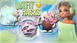 NEW easy creative outfit hacks in DRESS TO IMPRESS [upl. by Akirdnuhs]