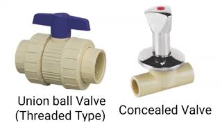 Cpvc Pipe fittings names and image Cpvc concealed fitting  Cpvc sdr 11 pipe [upl. by Delilah]