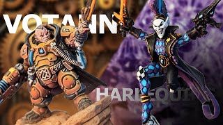 NEW STUDIO VOTANN VS HARLEQUINS WARHAMMER BATTLE REPORT [upl. by Graeme]