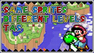 SMW TAS  Same Sprites Different Levels [upl. by Aiam2]