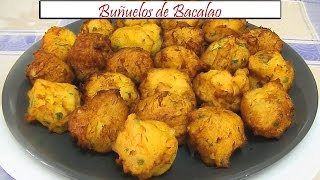 Buñuelos de Bacalao  Receta de Cocina en Familia [upl. by Alfonso690]