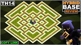 NEW BEST TH14 HYBRIDTROPHYFARMING Base 2022  Town Hall 14 Hybrid Base Link  Clash of Clans [upl. by Darcy]