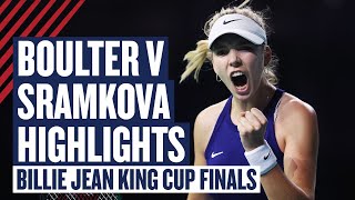 Highlights  Katie Boulter v Sramkova  GB v Slovakia  Billie Jean King Cup SemiFinal 2024  LTA [upl. by Blondell805]