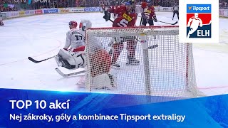 Top hokejové momenty Nej zákroky góly a kombinace Tipsport extraligy [upl. by Adolf]