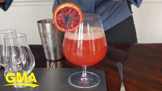 Celebrate spring early with this Valentine’s Day Aperol Spritz float I GMA [upl. by Eniamat779]