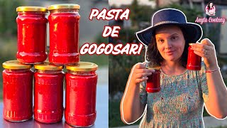 PASTA DE GOGOSARI🫑Ardei cu doar 3 Ingrediente  Fără Conservanți Ideală pentru Mâncăruri Savuroase😍 [upl. by Hilliard594]