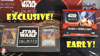 EXCLUSIVE EARLY Star Wars Unlimited Opening Signed Cards Early PreRelease Kit [upl. by Kevyn]