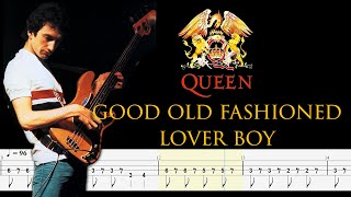 Queen  Good Old Fashioned Lover Boy Bass Line Tabs  Notation By John Deacon [upl. by Aurea]