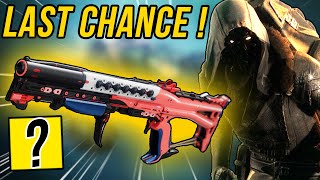 LAST CHANCE TO FARM THIS S TIER WEAPON Get One Before Its Gone [upl. by Aleb13]