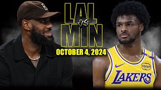 Los Angeles Lakers vs Minnesota Timberwolves Full Game Highlights  October 4 2024  NBA PreSeason [upl. by Jaunita]