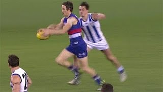 Round 22 2015  Taylor Garner great tackle Shaun Higgins goal [upl. by Farrow289]