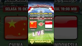 JADWAL PERTANDINGAN TIMNAS INDONESIA Di Kualifikasi Piala Dunia 2026  CHINA vs INDONESIA [upl. by Pazit]