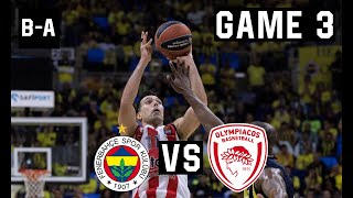 Fenerbahce  Olympiacos 7172  Full Highlights  Euroleague Playoffs Game 3  03052023 [upl. by Niwrek]