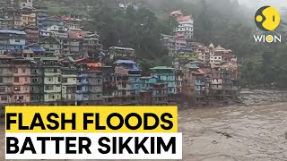 Sikkim Floods Nearly two dozen Indian troops missing after flash flood  WION Originals [upl. by Strander]