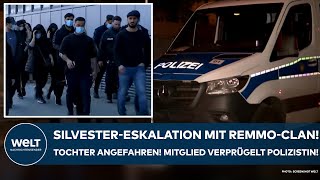 BERLIN SilvesterEskalation mit RemmoClan Tochter angefahren  Mitglied verprügelt Polizistin [upl. by Roydd]