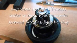 Replacing incandescent flashlight bulb with standard 10mm LED bulb [upl. by Blanchette17]