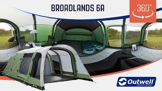 Outwell Broadlands 6A Air Tent  360 video 2019 [upl. by Maureen586]